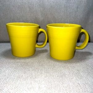 Set Of 2 Fiestaware Tapered Mug Sunflower Yellow Fiesta Ware Homer Laughlin Cup